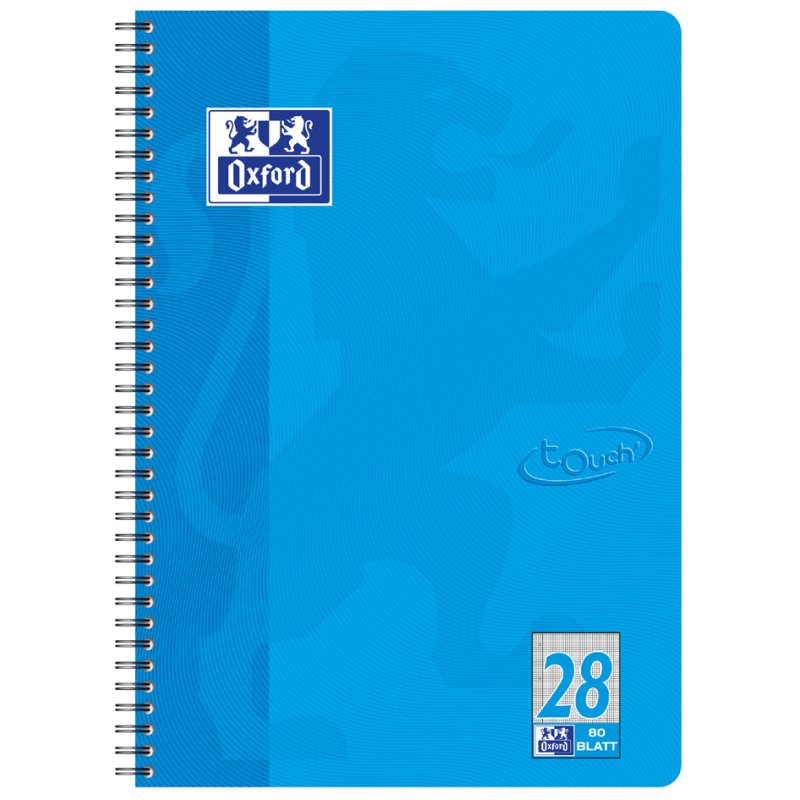 Oxford cahier quadrillé A4, bleu, 80 feuilles